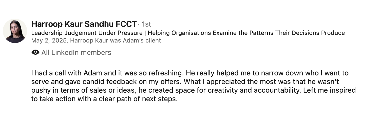 LinkedIn recommendation