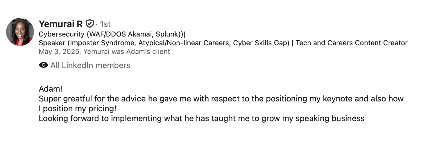 LinkedIn recommendation